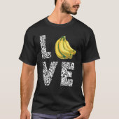 Love Leopard Banana Vegan Food Summer Fruit Vegeta T-Shirt (Vorderseite)