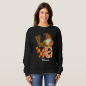 Love Leopard Gnome Pumpkin Mama  Thanksgiving Autu Sweatshirt (Vorne ganz)