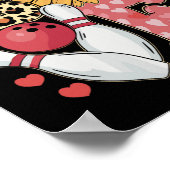 Love Leopard Sunflower Bowling Valentine Bowling P Poster (Ecke)