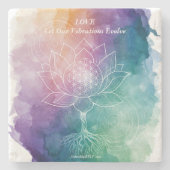 LOVE | Let Our Vibrations Evolve Steinuntersetzer (Vorderseite)