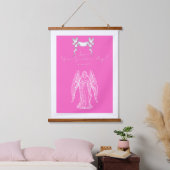 Love Letter Design - Love, Your Guardian Angelxxoo Wandteppich Mit Holzrahmen (Schlafzimmer)