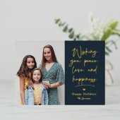 Love Letter Foil Weihnachtskarte Weihnachtskarte Folieneinladung (Stehend vorne)