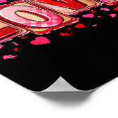 Love Lettering Leopard Day Pink Valentine s Humor Poster (Ecke)