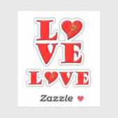 Love Letters 'L O V E' Scrap Book Aufkleber (Blatt)