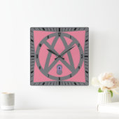 LOVE LEX PSTAN BY MASANSER PIXELAT QUADRATISCHE WANDUHR (Zuhause)