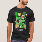 LOVE Librarian Life Gnome Leopard Shamrock St Patr T-Shirt (Vorderseite)