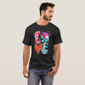 LOVE Librarian Life Leopard Heart Valentine's Day T-Shirt (Vorne ganz)