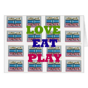 Love Liebe essen Play Hakuna Matata Kenya Schild G