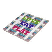 Love Liebe essen Play Hakuna Matata Kenya Schild G Fliese (Seite)