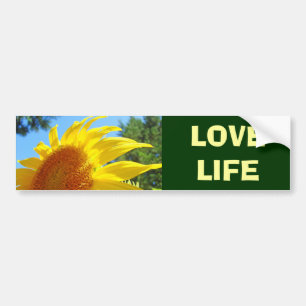 LOVE LIFE Autoaufkleber Helle Gelbe Sonnenblume