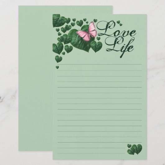 Love life briefpapier (Vorne/Hinten)
