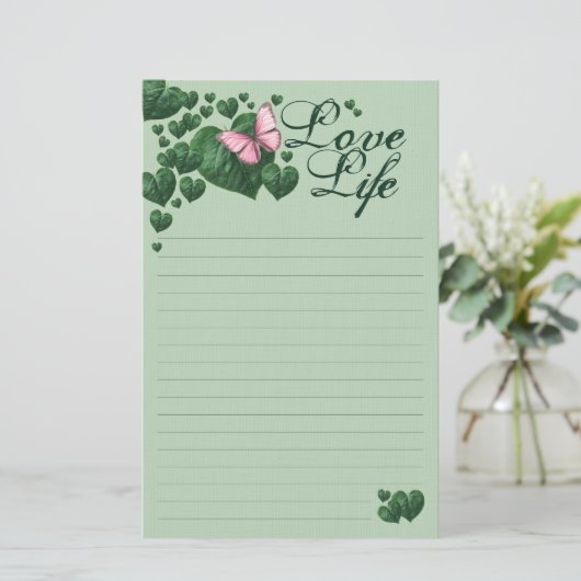 Love life briefpapier (Stehend Vorderseite)
