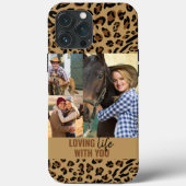 Love Life mit Ihnen Leopard Print 3 Foto Brown Case-Mate iPhone Hülle (Rückseite)