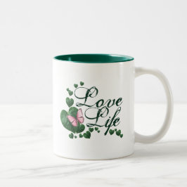 Love life zweifarbige tasse