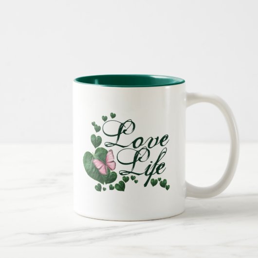 Love life zweifarbige tasse (Rechts)