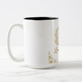 Love & Light Mug - Gold Swans Heart Design | 15 oz Zweifarbige Tasse (Links)