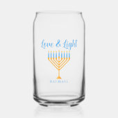 Love & Light Personalized Hanukkah Menorah Gift Dosenglas (Vorderseite)
