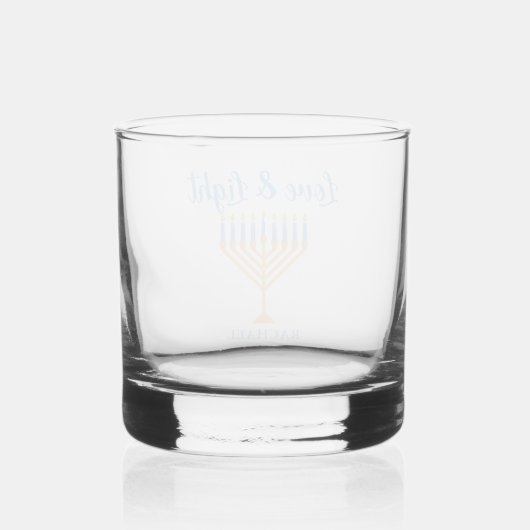 Love & Light Personalized Hanukkah Menorah Gift Whiskyglas (Rückseite)