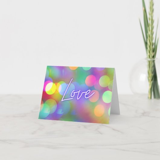 Love Lights Dankeskarte (Vorderseite)