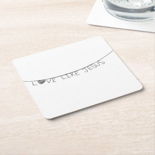 Love Like Jesus Rechteckiger Pappuntersetzer (angewinkelt)