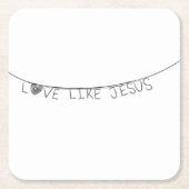 Love Like Jesus Rechteckiger Pappuntersetzer (Vorderseite)
