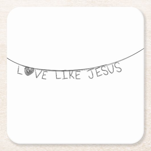Love Like Jesus Rechteckiger Pappuntersetzer (Vorderseite)