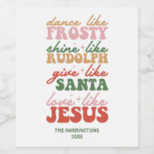 Love Like Jesus Religious Christmas Weinetikett (Einzelnes Label)