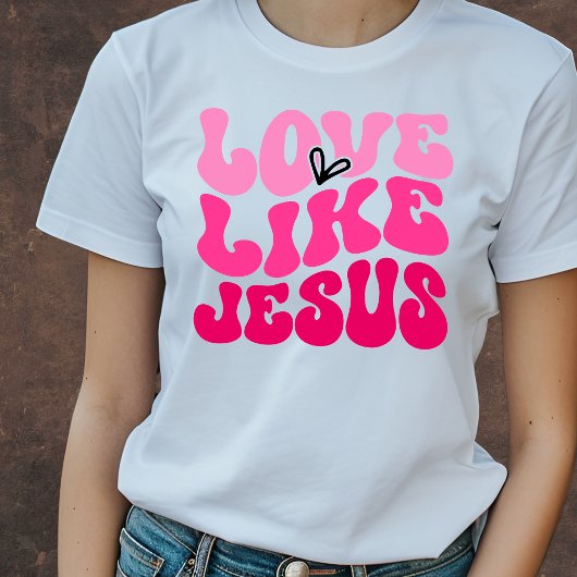 Love Like Jesus Retro Valentine's Tee
