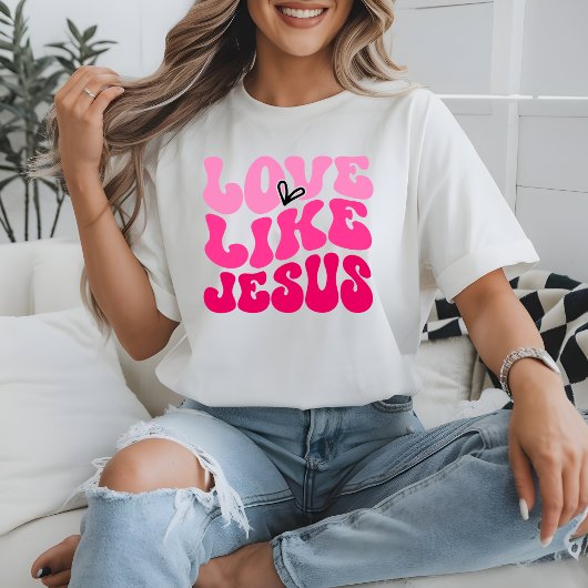 Love Like Jesus Retro Valentine's Tee