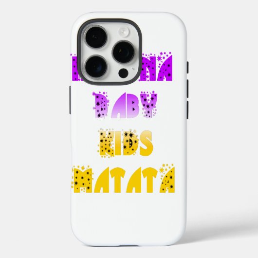 Love Lila und gelbe Hakuna Matata Baby Kinder G Case-Mate iPhone Hülle (Rückseite)