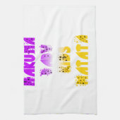 Love Lila und gelbe Hakuna Matata Baby Kinder G Geschirrtuch (Vertikal)