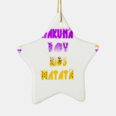 Love Lila und gelbe Hakuna Matata Baby Kinder G Keramikornament (Rechts)