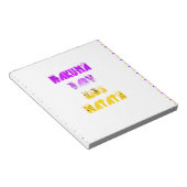 Love Lila und gelbe Hakuna Matata Baby Kinder G Notizblock (angewinkelt)