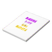 Love Lila und gelbe Hakuna Matata Baby Kinder G Notizblock (Rotiert)