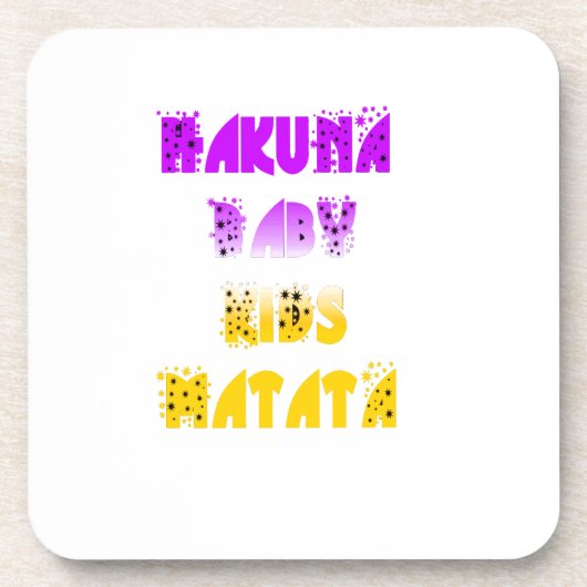 Love Lila und gelbe Hakuna Matata Baby Kinder G Untersetzer (Vorderseite)