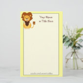 Love Lion Stoery Briefpapier (Stehend Vorderseite)