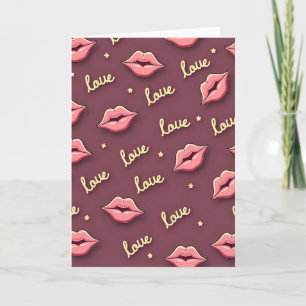 Love Lips Modern Art Karte