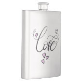 Love Liquid Gold | Sleek Minimalist Script Party  Flachmann (Rechts)