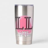 Love Live Life Quote Thermobecher (Rückseite)