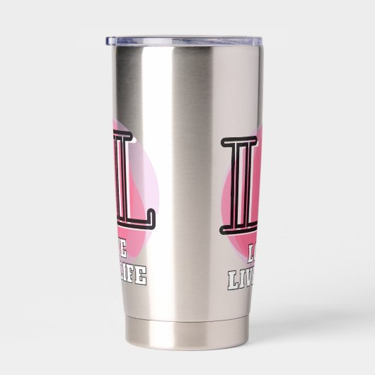 Love Live Life Quote Thermobecher (Rechts)