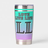 Love Live Life Quote Thermobecher (Vorderseite)