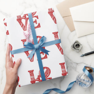 LOVE-Logo-Geschenkpapier, Valentinstag-Geschenk Geschenkpapier