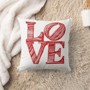 LOVE Logo Kissen, Valentinstag Geschenk Kissen