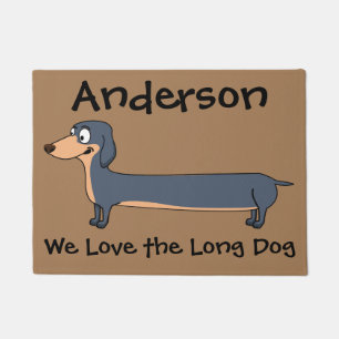 Love Long Dog - Dachshund (2) 18" x 24" Fußmatte