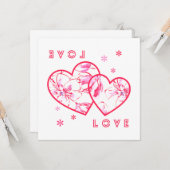 Love Love Karte (Vorderseite/Rückseite Beispiel)