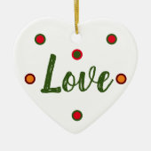 Love, Love Keramik Ornament (Vorne)