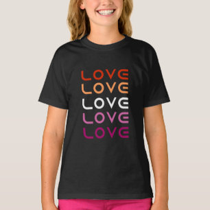 Love Love Love Lesbian Pride T-Shirt
