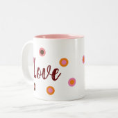 Love, Love Zweifarbige Tasse (Vorderseite Links)