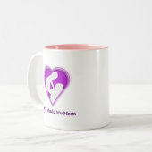 Love Made Me Mom Adoptive Mom Zweifarbige Tasse (Vorderseite Links)