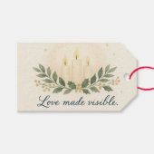Love Made Visible — Christmas Gift Tag Geschenkanhänger (Vorderseite (Horizontal))